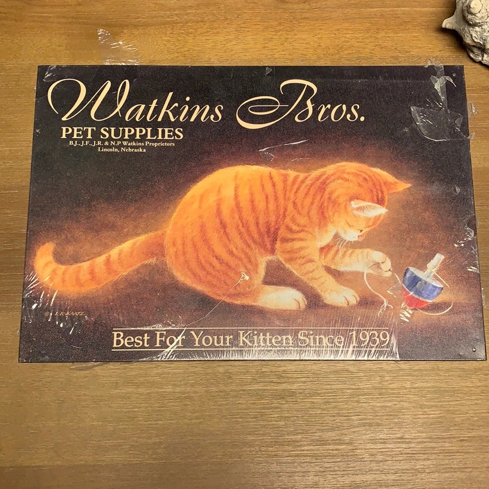 Vintage Tin Sign - Kitten - Pet Supplies Decor